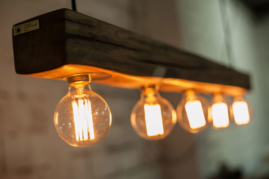Wooden chandelier