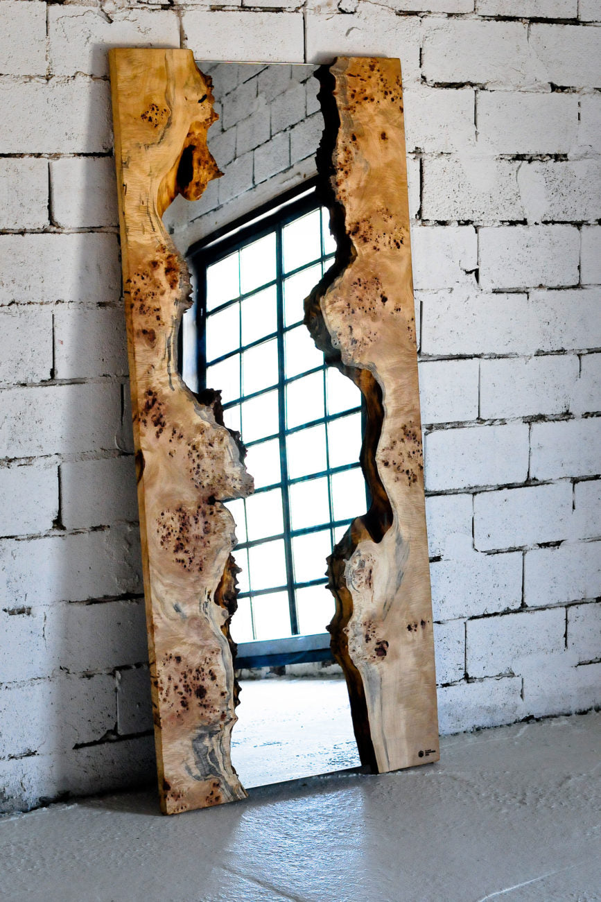 Wooden mirror