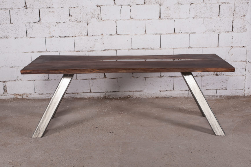 Wood - Metal Dining Table