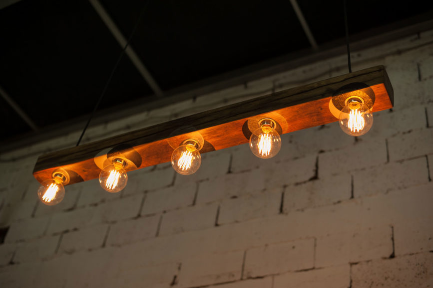Wooden chandelier