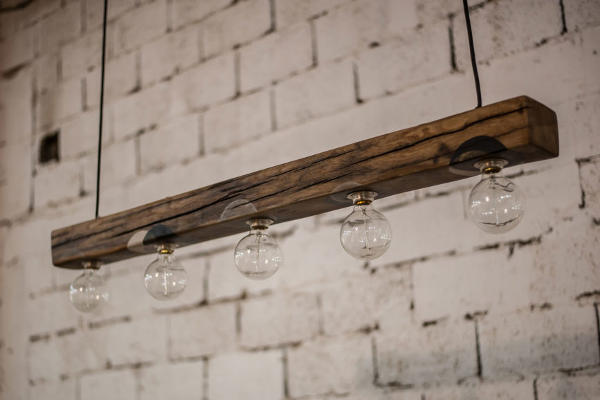 Wooden chandelier