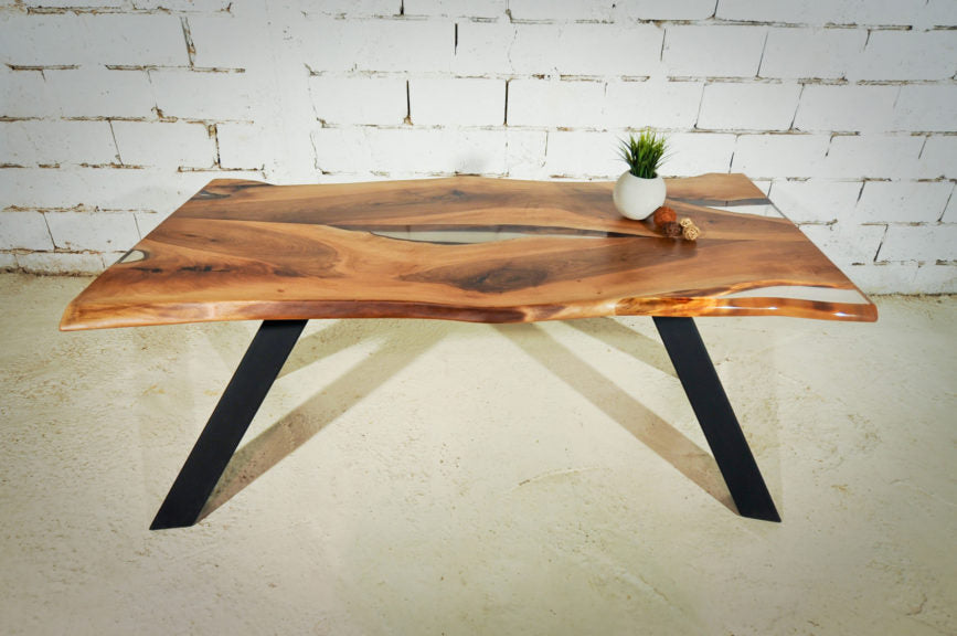 Wood - Metal Dining Table