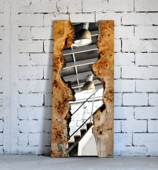 Wooden mirror